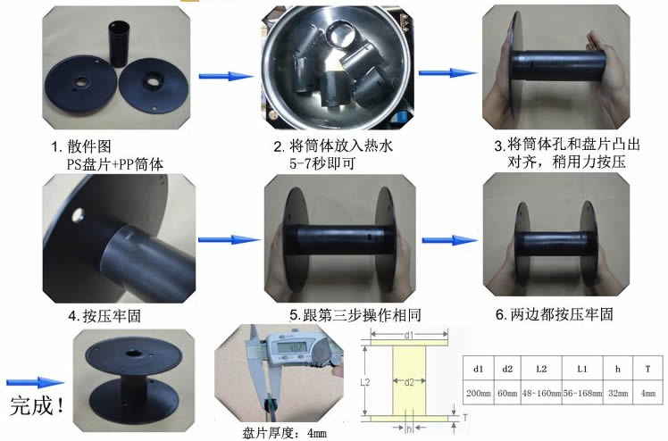 胶轴 包装出货盘 绳带盘 胶管绕线盘